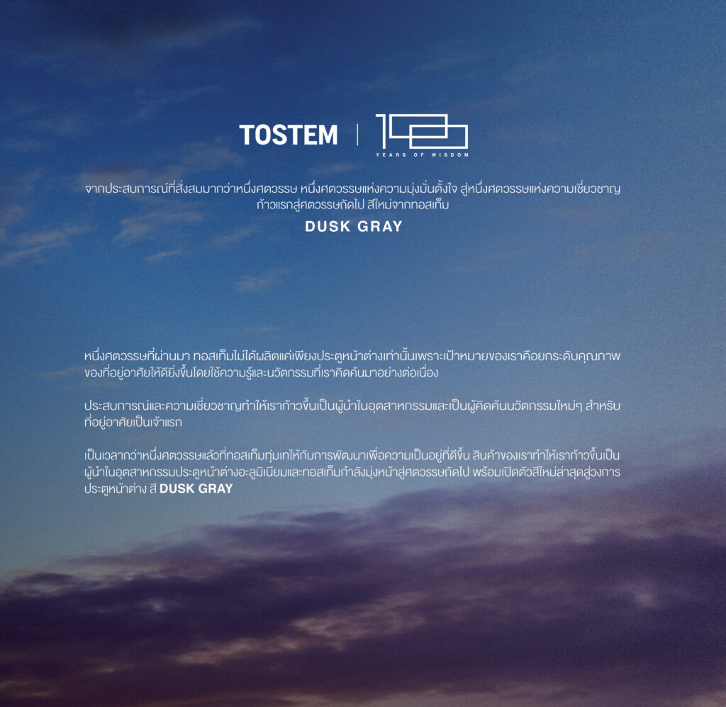 แนะนำสีใหม่ TOSTEM - DUSK GRAY